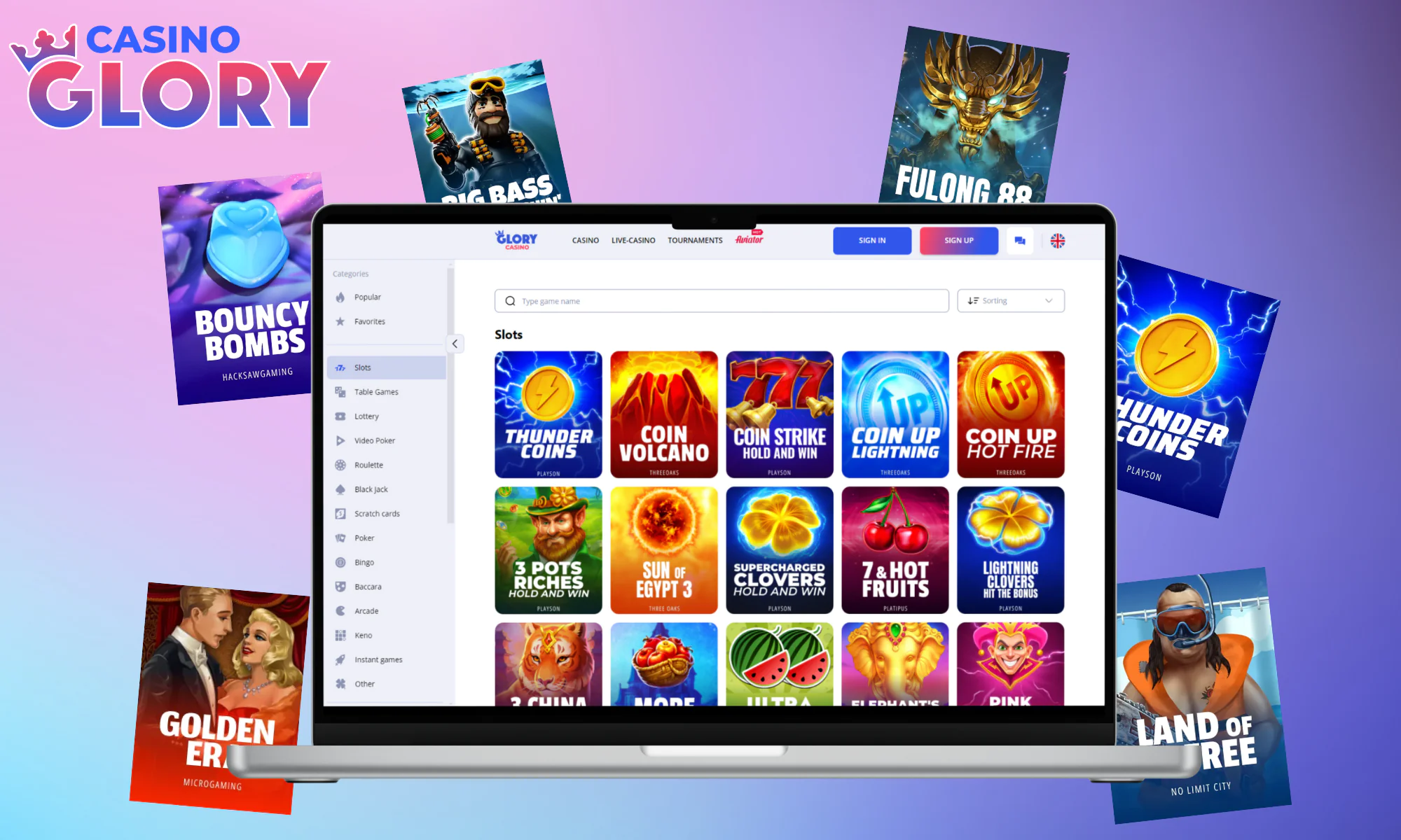 Slots from Glory Casino